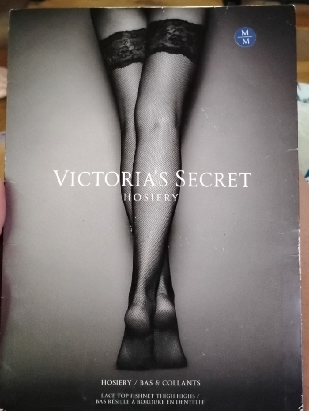 Victoria's Secret Blue Lace-Top Fishnet Thigh Highs
